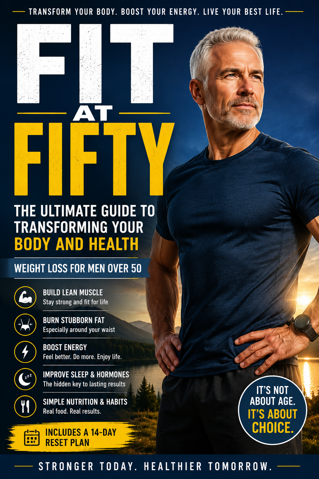 Cover of Fit at Fifty: The Ultimate Guide to Transforming Your Body and Health